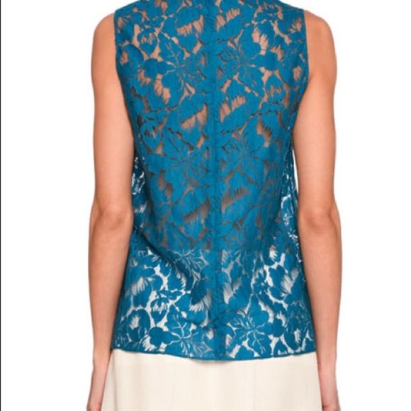 Stella McCartney Rochelle Blue Lace Ruffle NWT Top - Picture 2 of 2